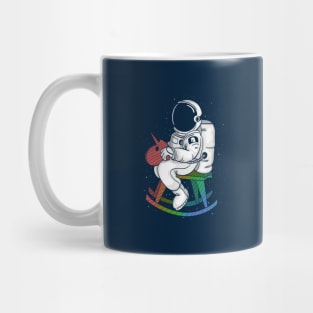 astronaut boy riding woor unicorn Mug